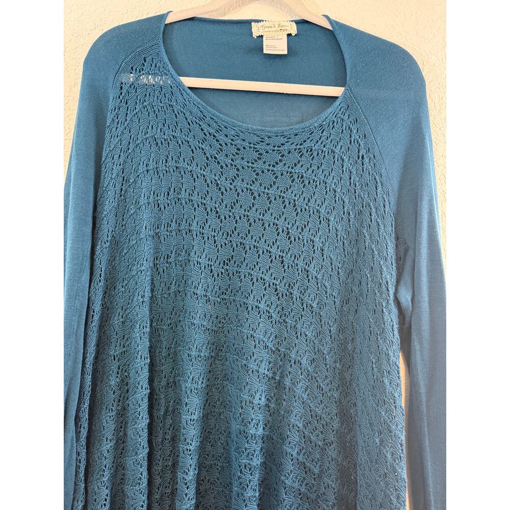 Grace & Lace Two- Fit Knit Cardigan  One Size